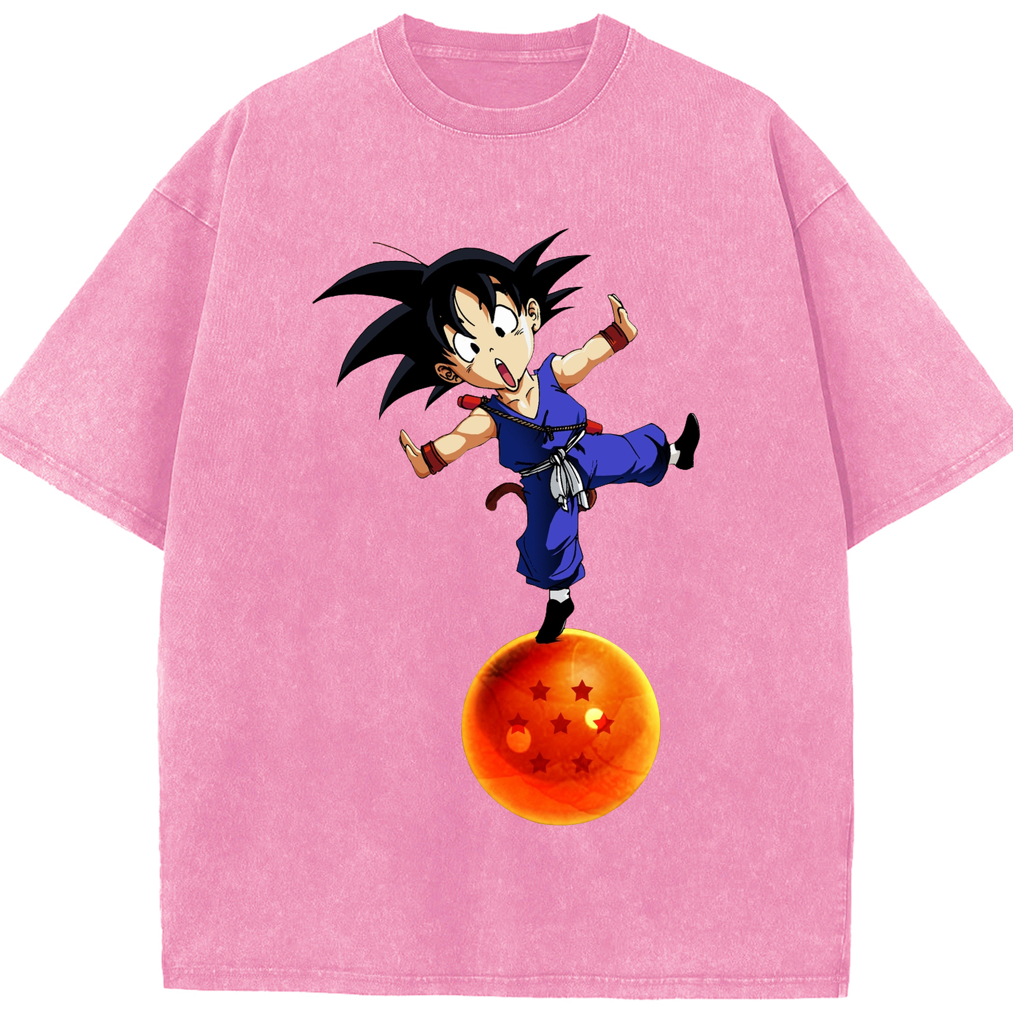 （画像用） ドラゴンボール 孫悟空（そん ごくう）Son Goku カカロット DRAGON BALL Kakarotto 綿100% ヴィンテージ風 半袖Tシャツ（フロントプリント）